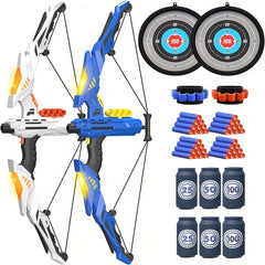 Kids LED Light Up Slingshot Bow And Arrow Toy Set