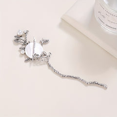 Moon Hairpin Chinese Style Faux Pearl Hair Stick Cheongsam Accessories