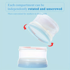 Portable 4-Layer Milk Powder Container 60g Dispenser Large Capacity Box