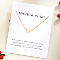 18K Plated Chain Bracelet Heart Beads Stainless Steel Adjustable Hand Jewelry