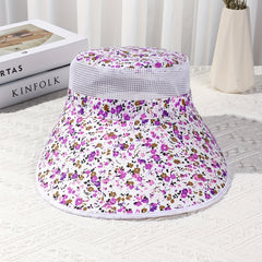 Floral Mesh Sun Hat UV Protection Baseball Cap