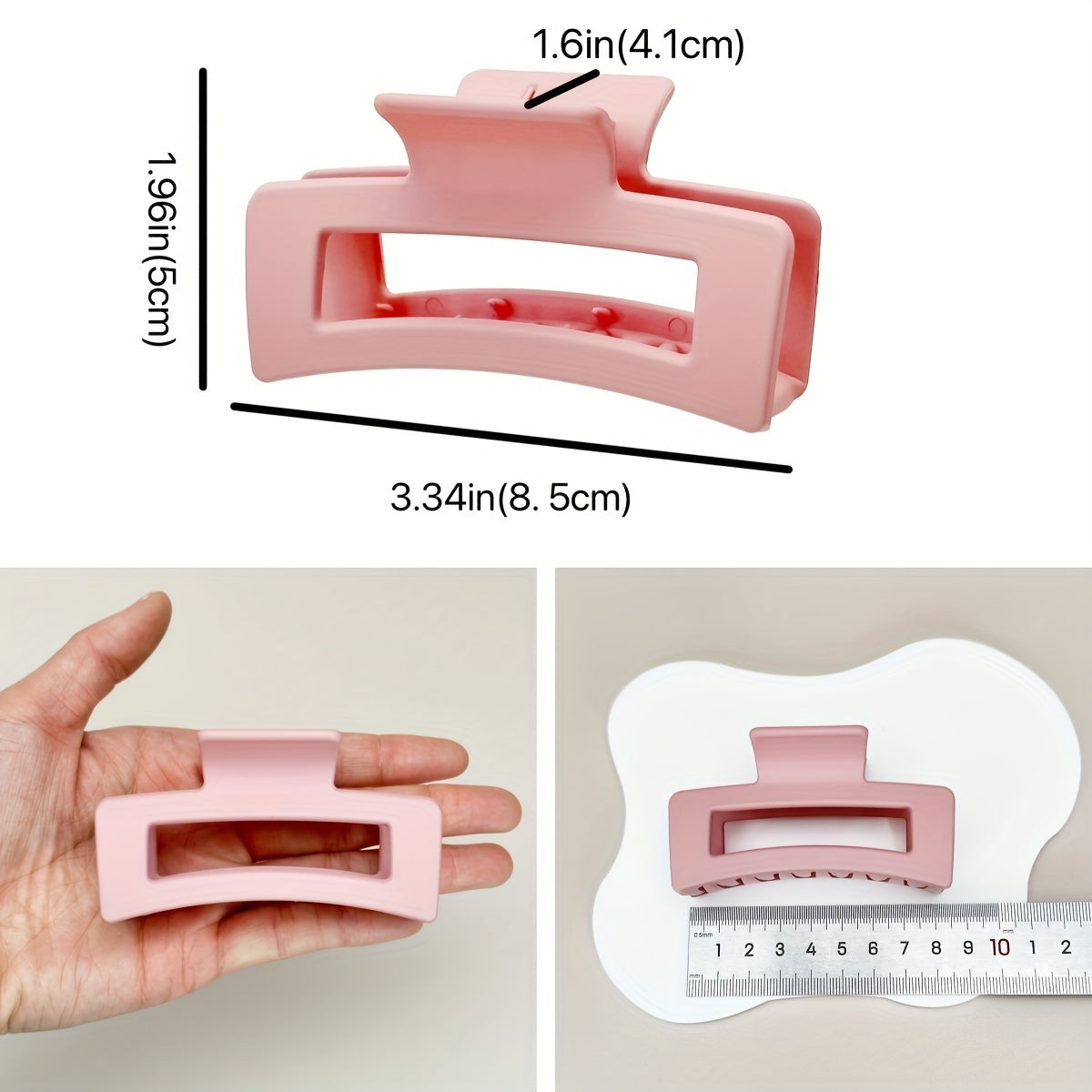 Matte Rectangle Hair Claws - Basic Hair Accessories