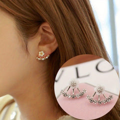 Fan Shaped Back Hanging Earrings