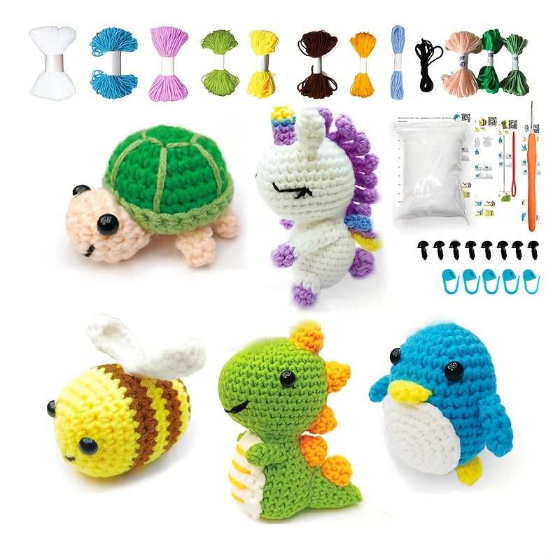 Complete Crochet Kit for Adults - Animal Crochet Set with Instructions