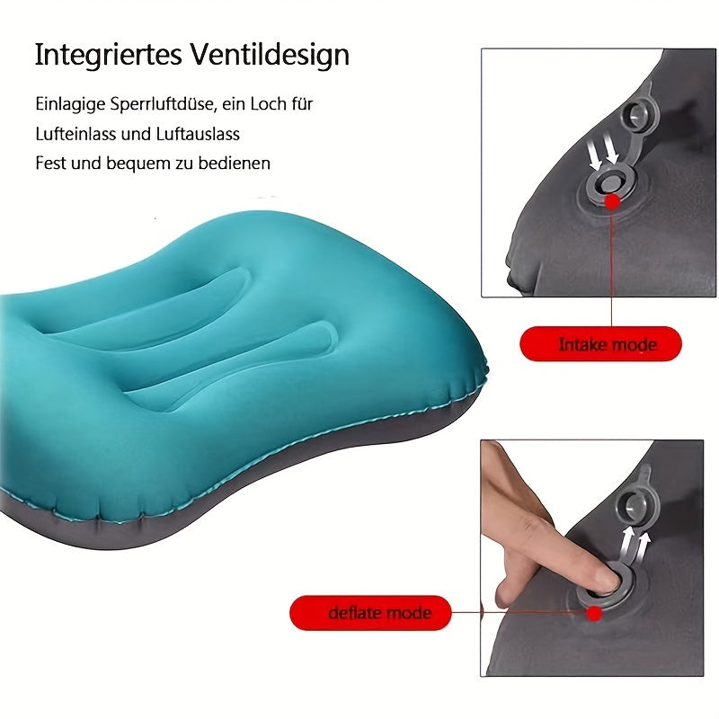 Portable Inflatable Camping Pillow Lightweight Beach Pillow Neck Support