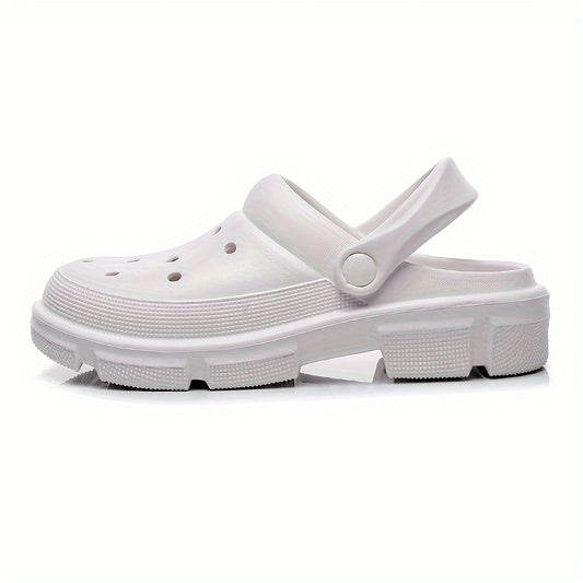 Unisex Solid Hollow Out Clogs Comfy Non Slip Soft Sole Slippers