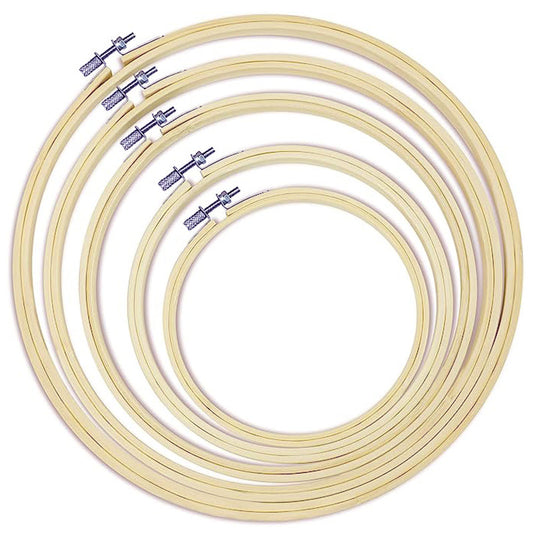 5pcs Bamboo Embroidery Hoops 12.7-25.4cm for Cross Stitch