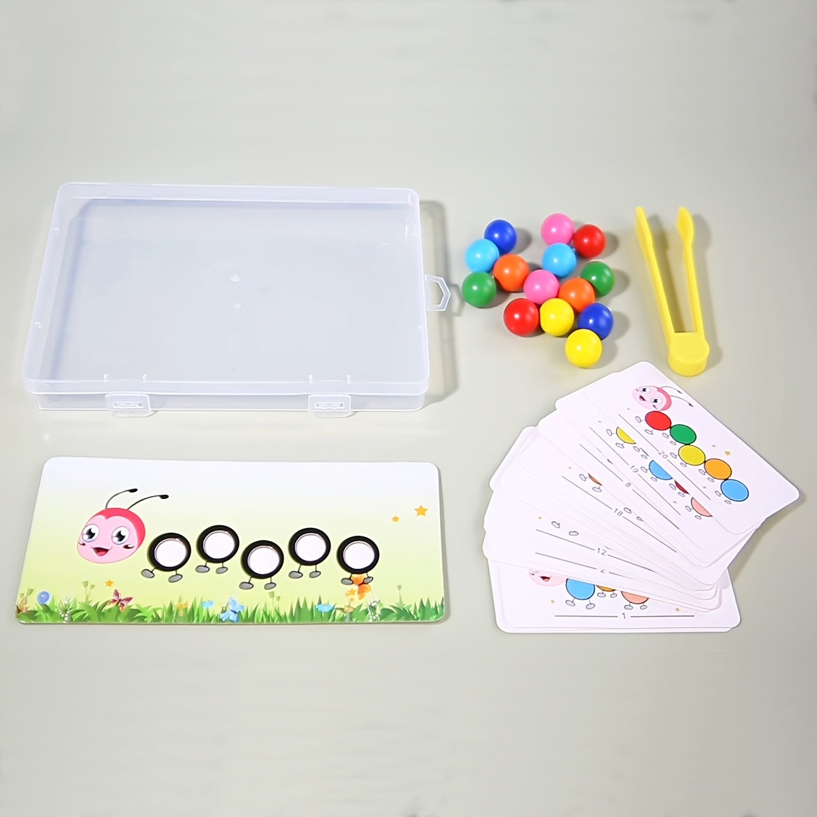 Wooden Worm Bead Eating Game for Recognition Skills