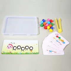 Wooden Worm Bead Eating Game for Recognition Skills