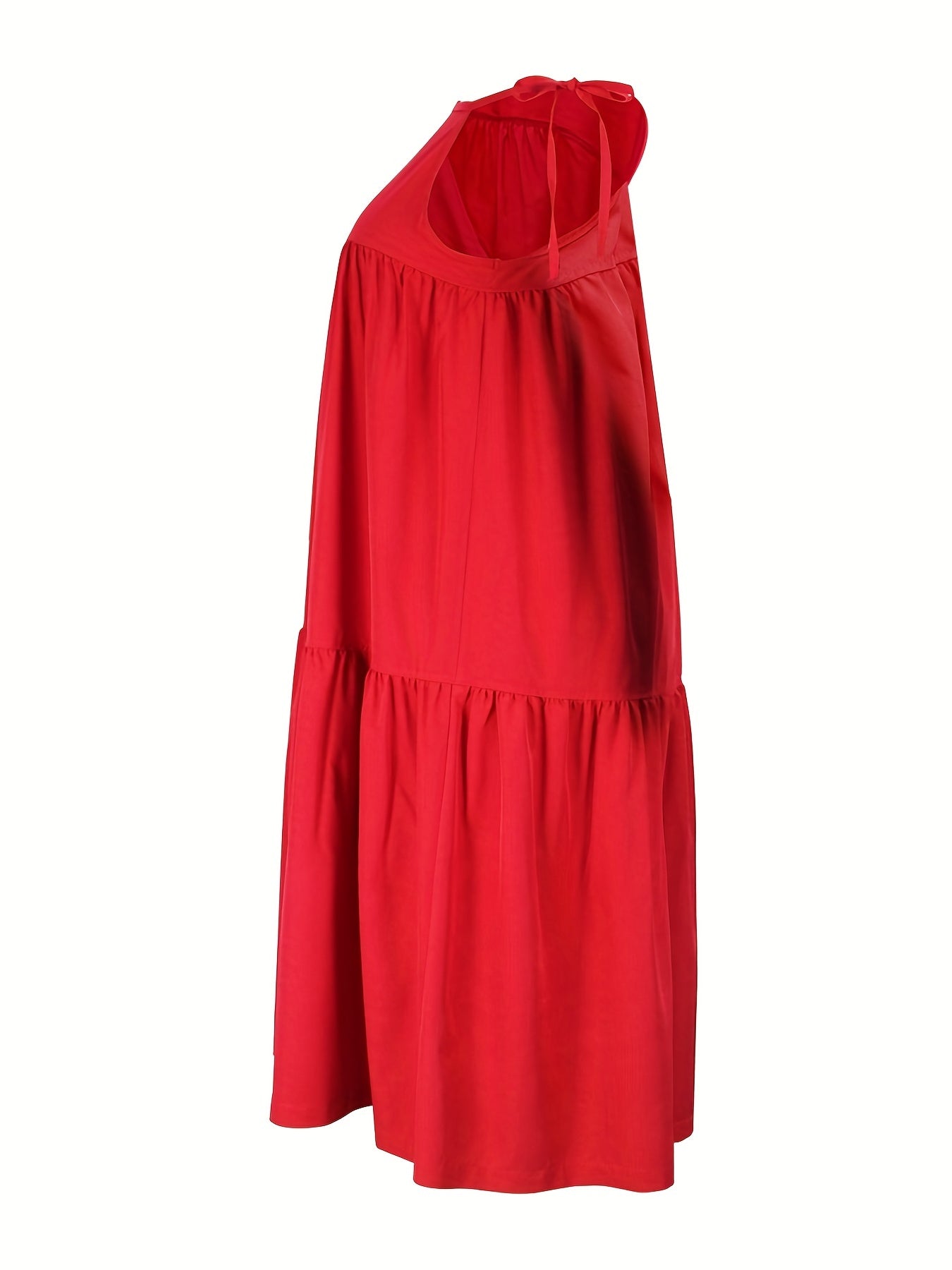  Casual Dress Plain Short Sleeve Asymmetric Stretch Dress