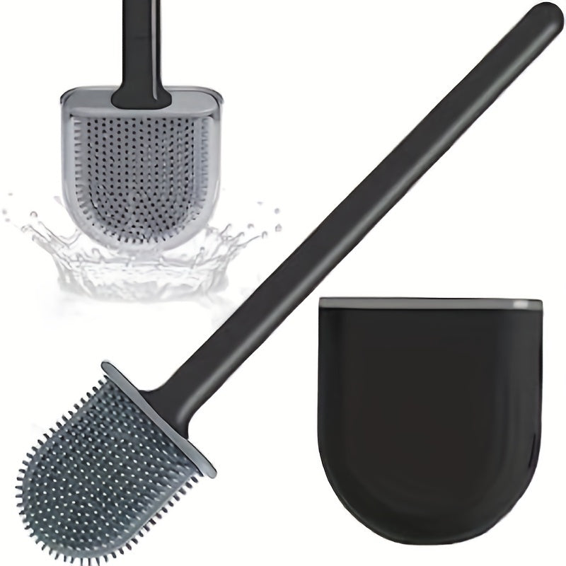 Soft Rubber Toilet Brush With Removable Handle - Effortless Cleaning Tool