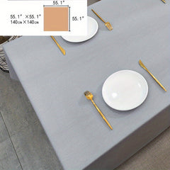 Nordic Light Gray Waterproof Tablecloth Anti-scalding Solid Desk Coffee PVC Mat