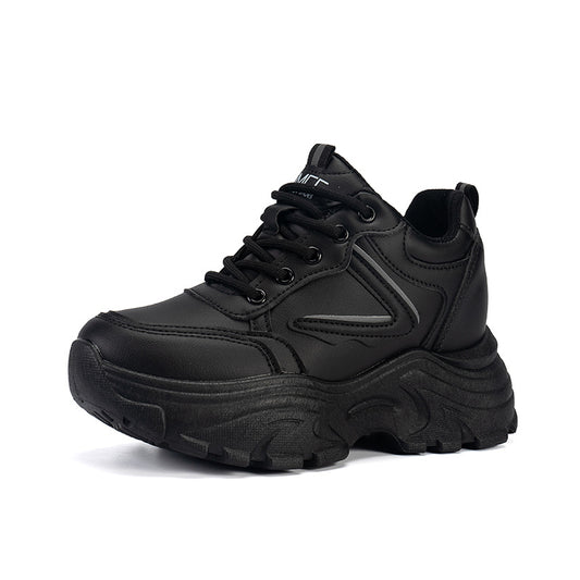 Waterproof Running Sports Shoes Thick Sole Lace up Sneakers Women's Footwear