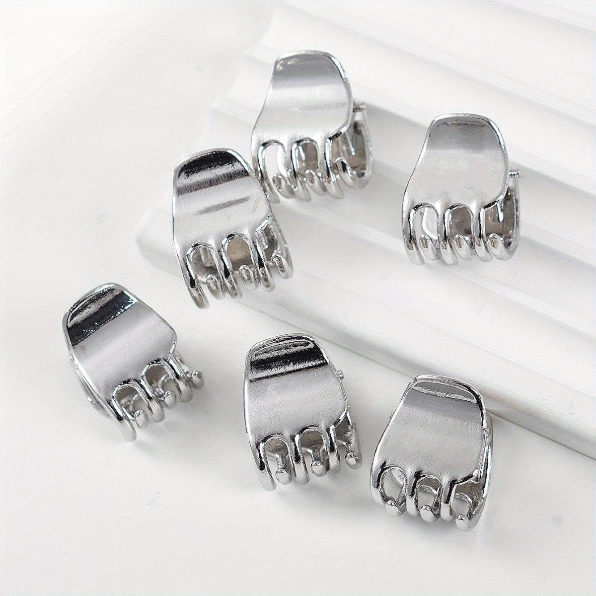 Mini Metallic Hair Claw Style Hair Claw For Side Hair Bang Braids