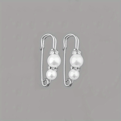 2pcs Faux Pearl Pants Waist Pin Trousers Waist Circumference Fixed Brooch