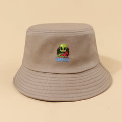 Alien Print Cotton Bucket Hat Man Unisex Visor Sun Hats