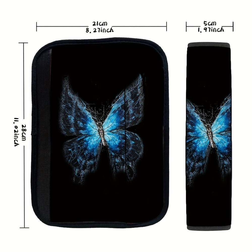 Bottom Large Butterfly Print Car Shoulder Cover