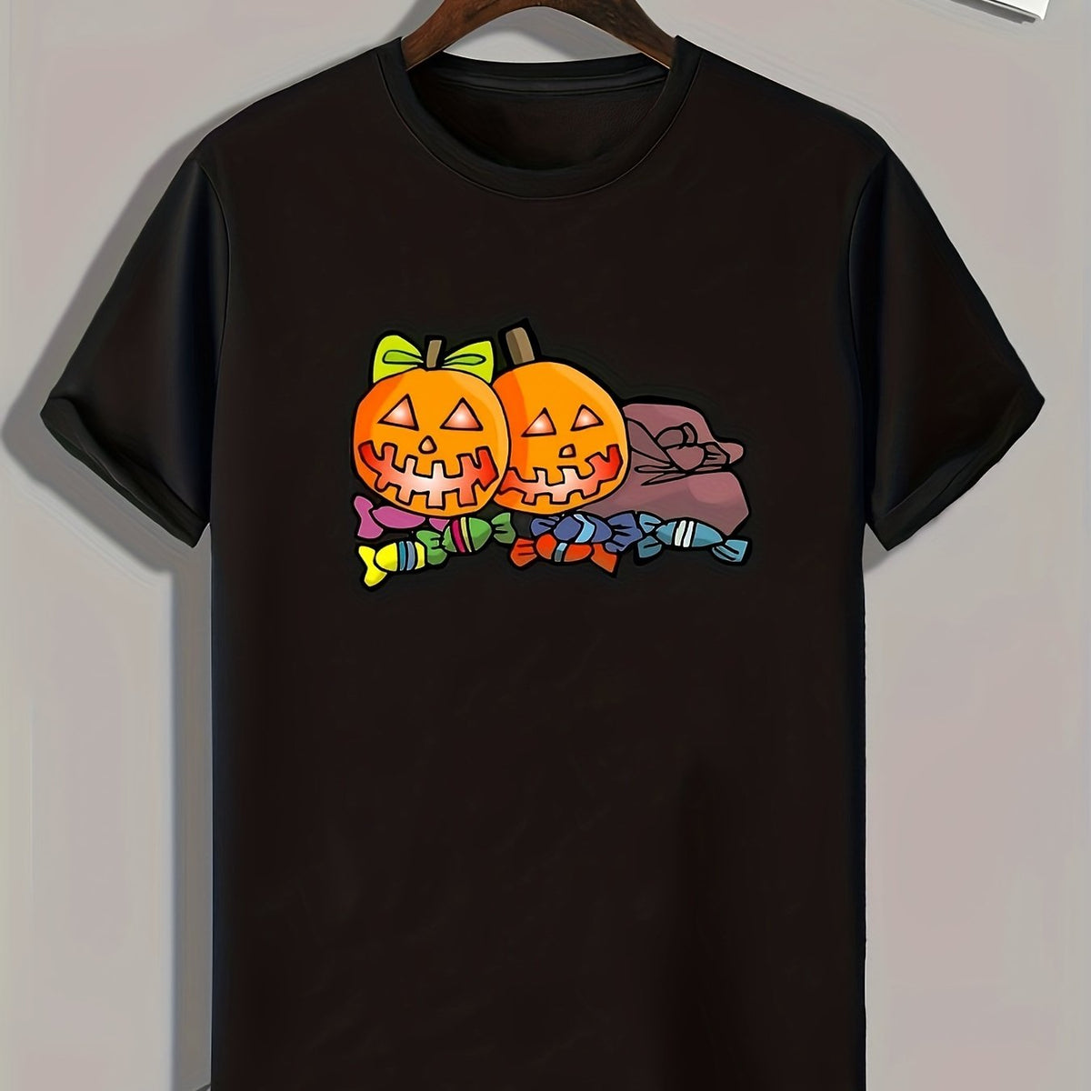 Halloween Pumpkin Print Men's Graphic T-shirt