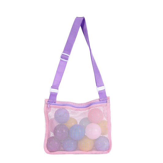Kids Beach Toy Mesh Bag Seashell Tote for Shells & Toys