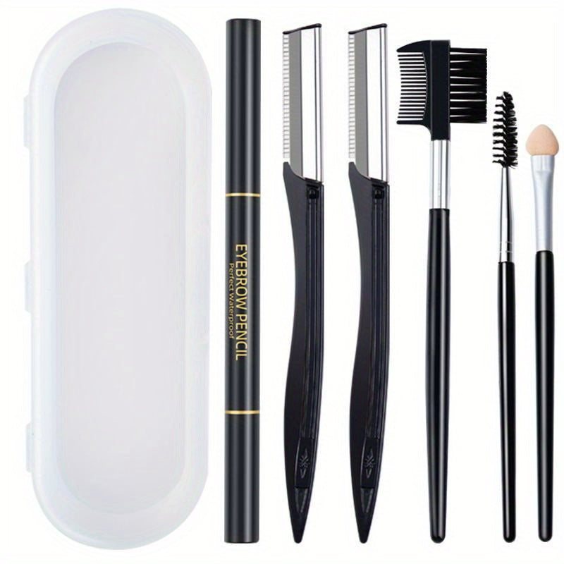 6pcs Stainless Steel Eyebrow Shaving Set Beauty Tools for Beginners