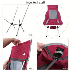 Portable Folding Moon Chair for Outdoor Camping Fishing Beach