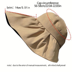 Wide Brim Ponytail Visor Hat UV Protection Travel Beach Sun Hat