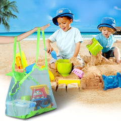 Large Capacity Mesh Beach Toy Storage Bag Sand Dredging Tool Bag