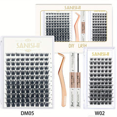 DIY Eyelash Extensions Kit With Clusters Applicator Tool