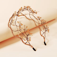 Beaded Crystal Mesh Boho Headband Hair Accessory