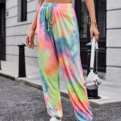 Colorful Tie Dye Harem Pants Loose Drawstring Casual