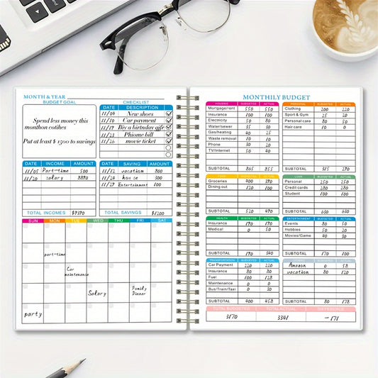 Budget Planner Notepad Expense Tracker Notebook Finance Planner