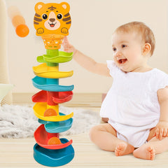 Interactive Ball Tower for Kids Educational Toy with Rolling Balls