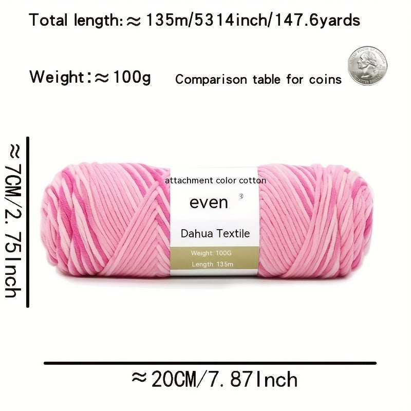 8 Strand Extra Thick Colored Cotton Scarf Thread Warm Yarn for DIY Knitting