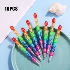 10pcs Sugar Gourd Stackable Pencils Back to School Supplies