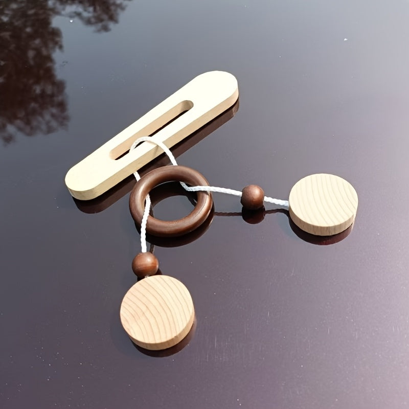 Wooden Puzzle Column Brain Teaser Lock 3D Dismantling Mind Game