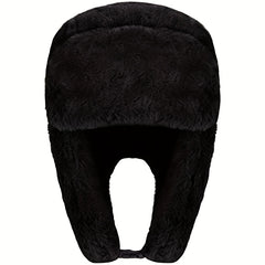 Winter Thick Plush Windproof Warm Earflap Hat for Outdoor Skiing Cycling