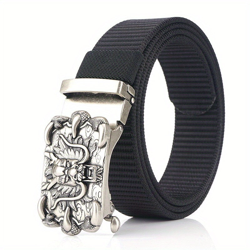 Men's Nylon Automatic Buckle Belt for Casual & Business Wear