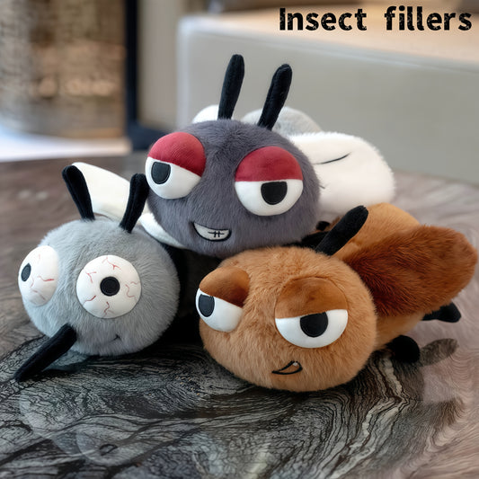 JIAJCHUF 9in Plush Insect Stuffed Toys with Red Eyes & Antennae