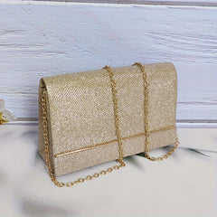 Glitter Evening Clutch w/ Detachable Chain