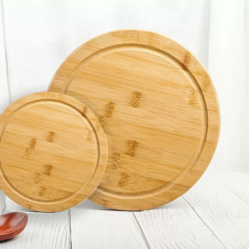 Natural Bamboo Round Cutting Board for Kitchen Chopping