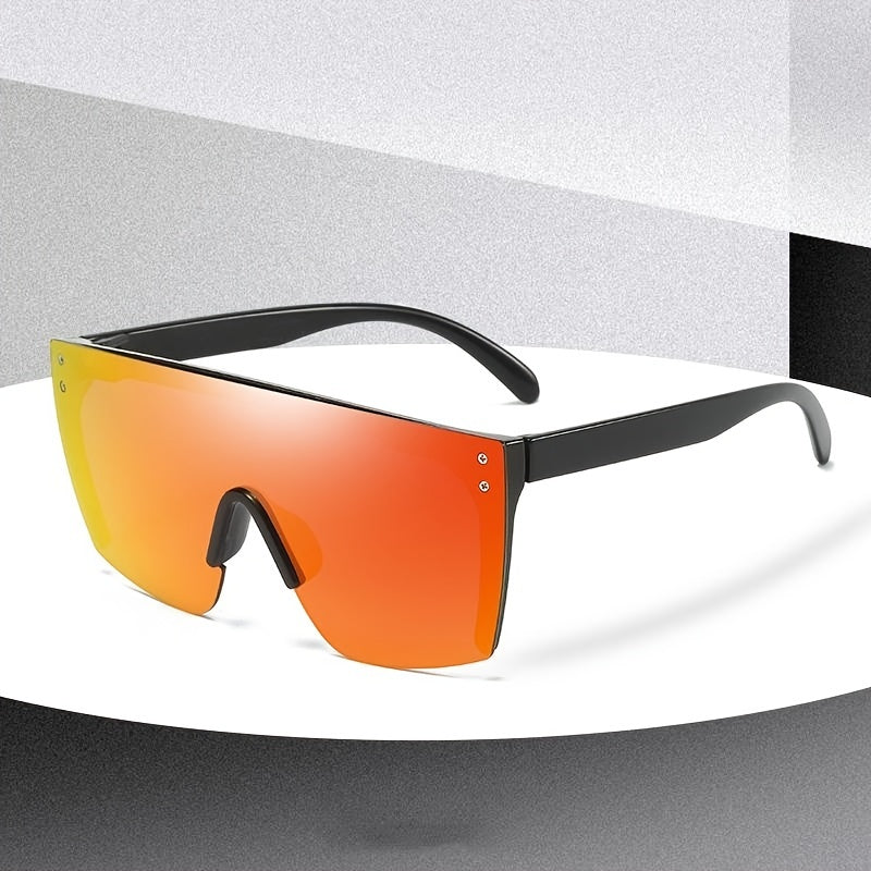 One Piece Large Frame Sunglasses Men Women Nose Support Outdoor Sports FDA