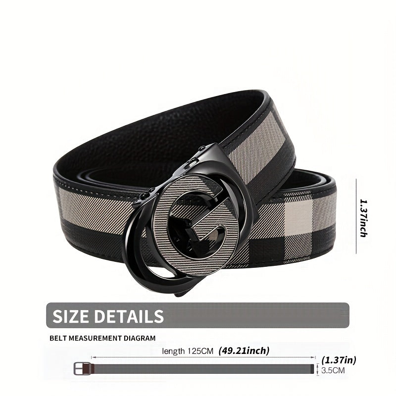 Men's Leather Belt Business Casual Jeans Belt Retro