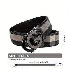 Men's Leather Belt Business Casual Jeans Belt Retro
