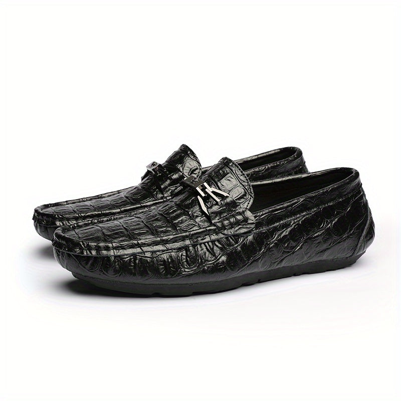 Women's Metal Buckle Flat Loafers Soft Sole Slip On Shoes