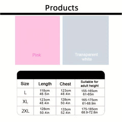Men's Waterproof Reflective Rain Poncho Pink