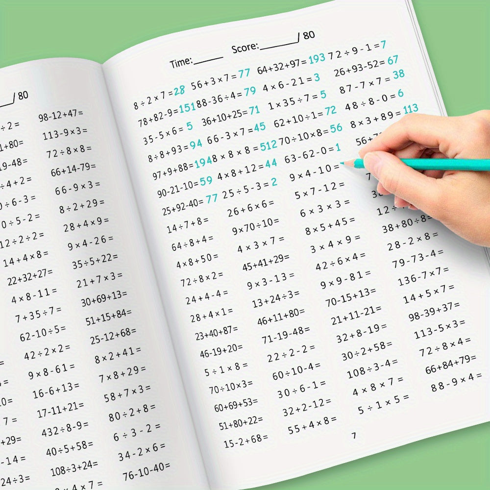 LACHILLY Math Workbook 3 4 Mixed Operations w/ Answers Addition Subtraction Mult