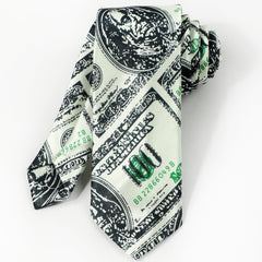 1pc Men's Funny Coin Pattern Tie Party Wedding Necktie