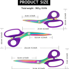Heavy Duty Titanium Coating Sewing Scissors Stainless Steel For Fabric Leather
