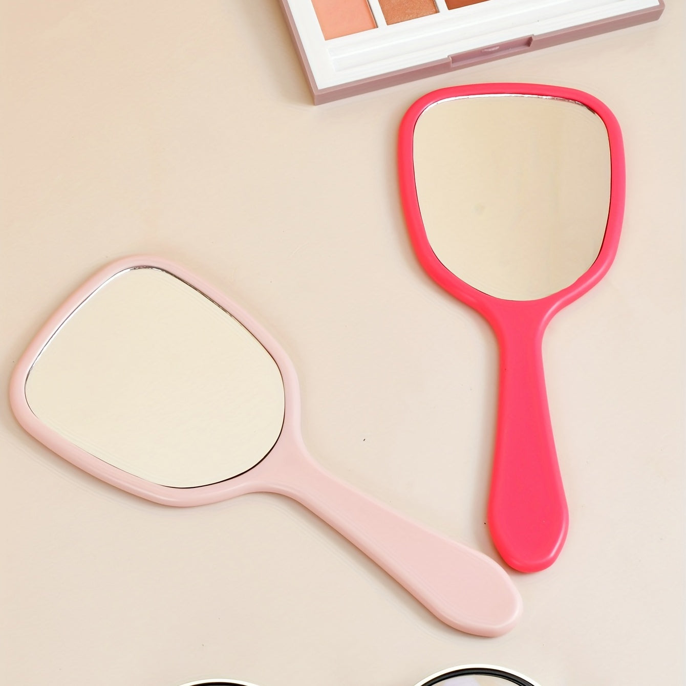 Handheld Makeup Mirror with Handle - Portable Beauty Mirror