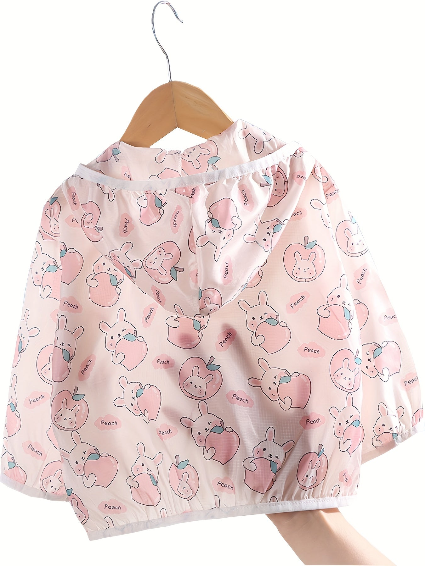 Kid's Hooded Sun Protect Jacket Happy Face Print Coat